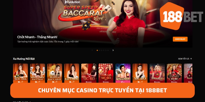 hệ thống casino 188bet