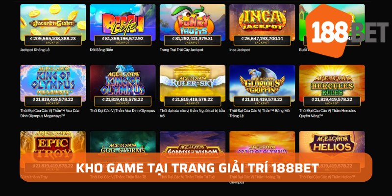 kho game 188bet cho điện thoại